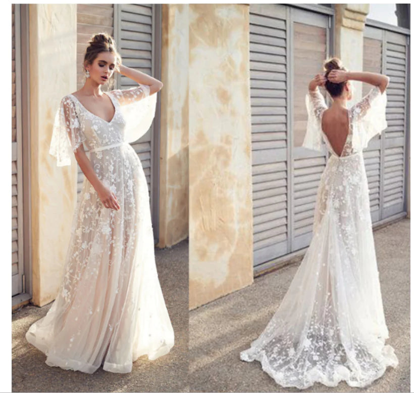 Backless Lace Sophistication