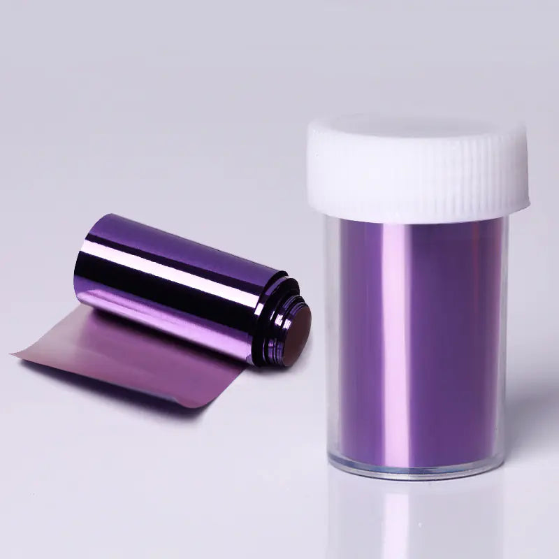 14-Color Metallic Nail Art Stickers with Starry Design