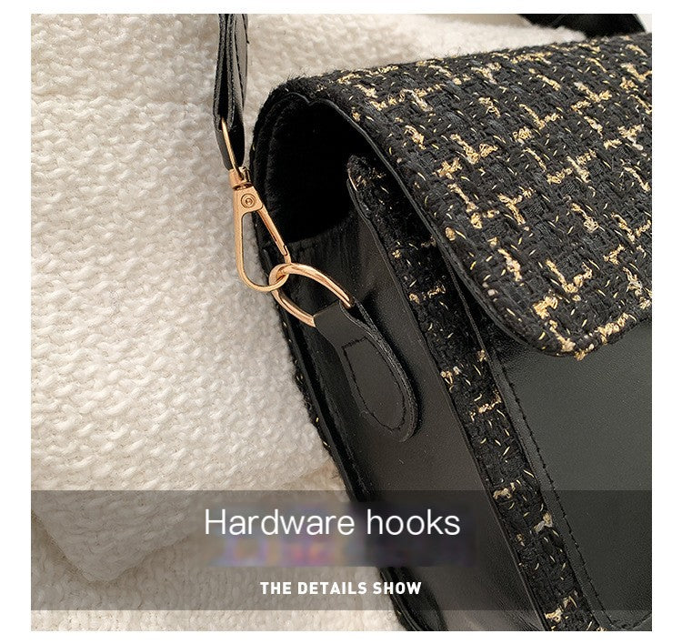 Chic Autumn Plaid Chain Crossbody Bag