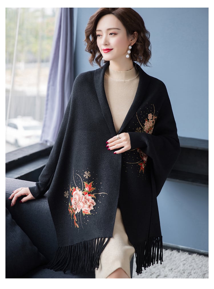 Embroidered Cape Luxury