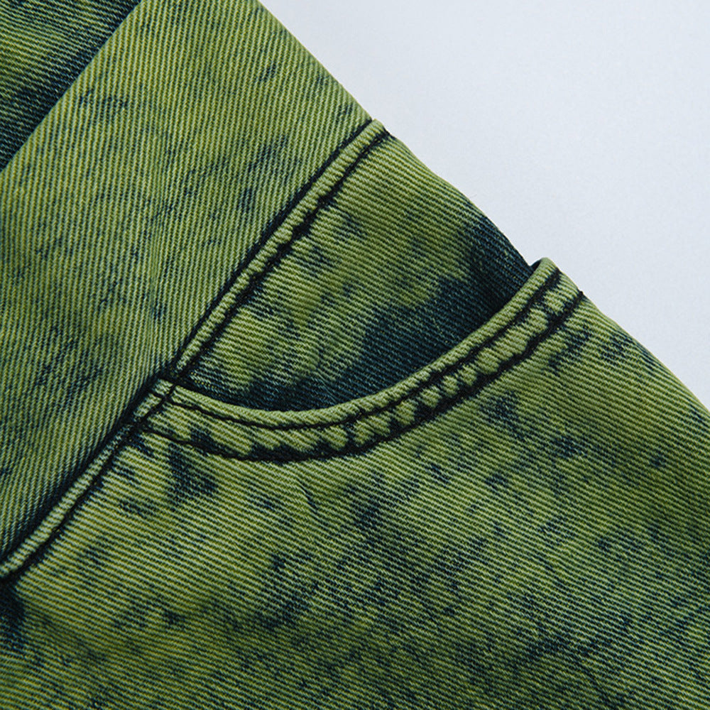 Women's Fashion Stitching Irregular Denim Skirt