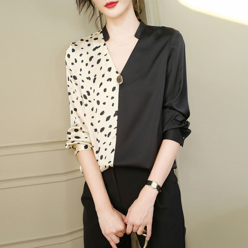 Spring Chiffon Collage Shirt