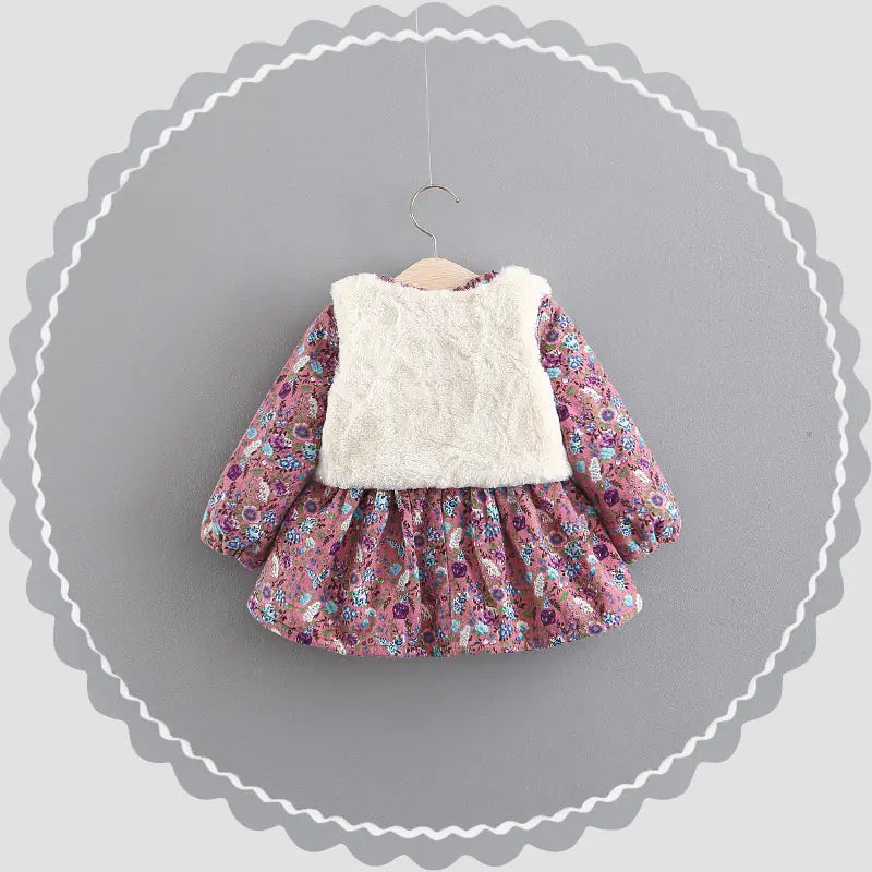 Girls' Floral Dress Set