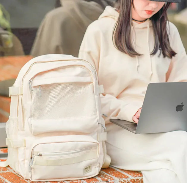 Versatile Cream-Beige Everyday Backpack