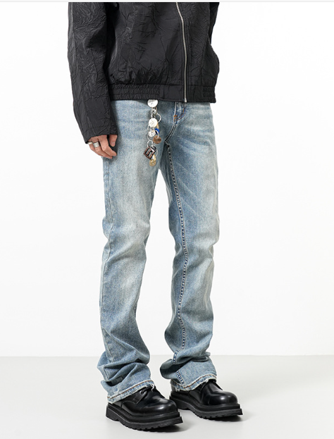 Slim-Fit Hand-Splashed Ink Jeans