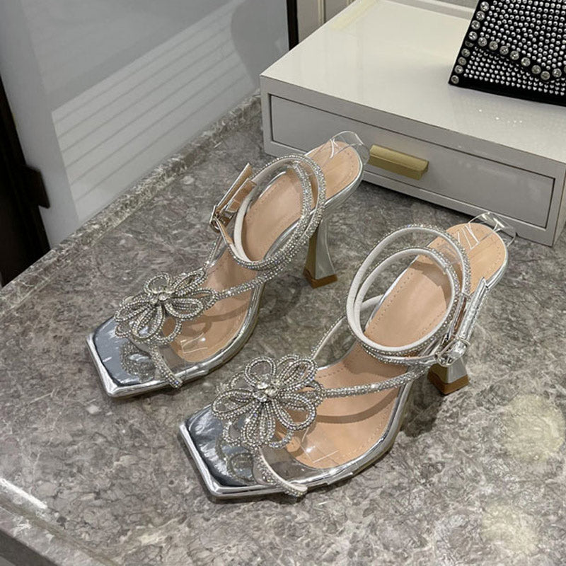 Crystal Flower Sandals
