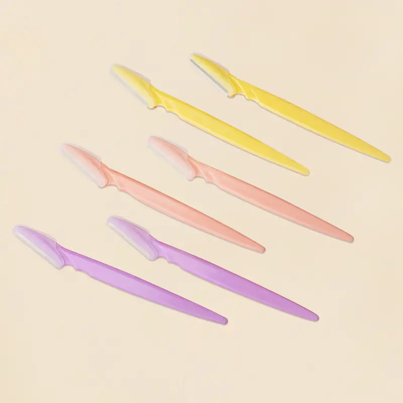 6-Piece Eyebrow Razor Set for Precision Trimming