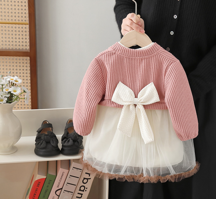 Spring Cotton Dot Pattern Princess Dress