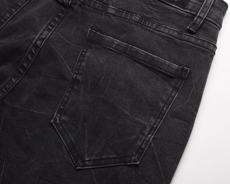 Snowflake Washed Slim-Fit Jeans