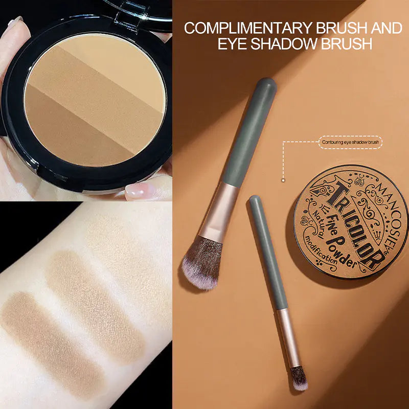 3 Colors 3D High-Gloss Nose Shadow Concealer Palette