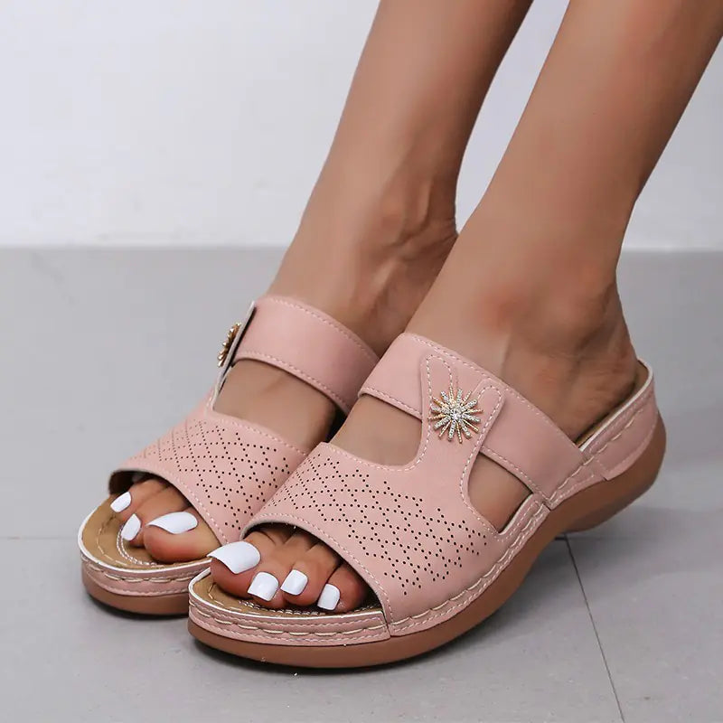 Floral Wedge Comfort