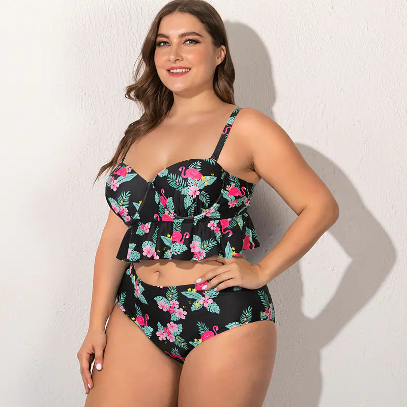 Plus Size Bikini with Steel Support