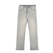 High Street Yellow Washed Distressed Men's Casual Pants