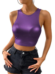 Casual Summer Solid Crop Top