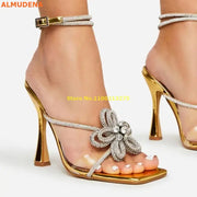 Crystal Flower Sandals