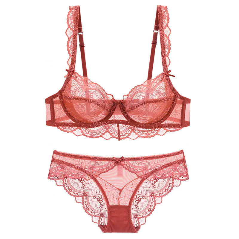 French Lace Ultra-Thin Lingerie Set
