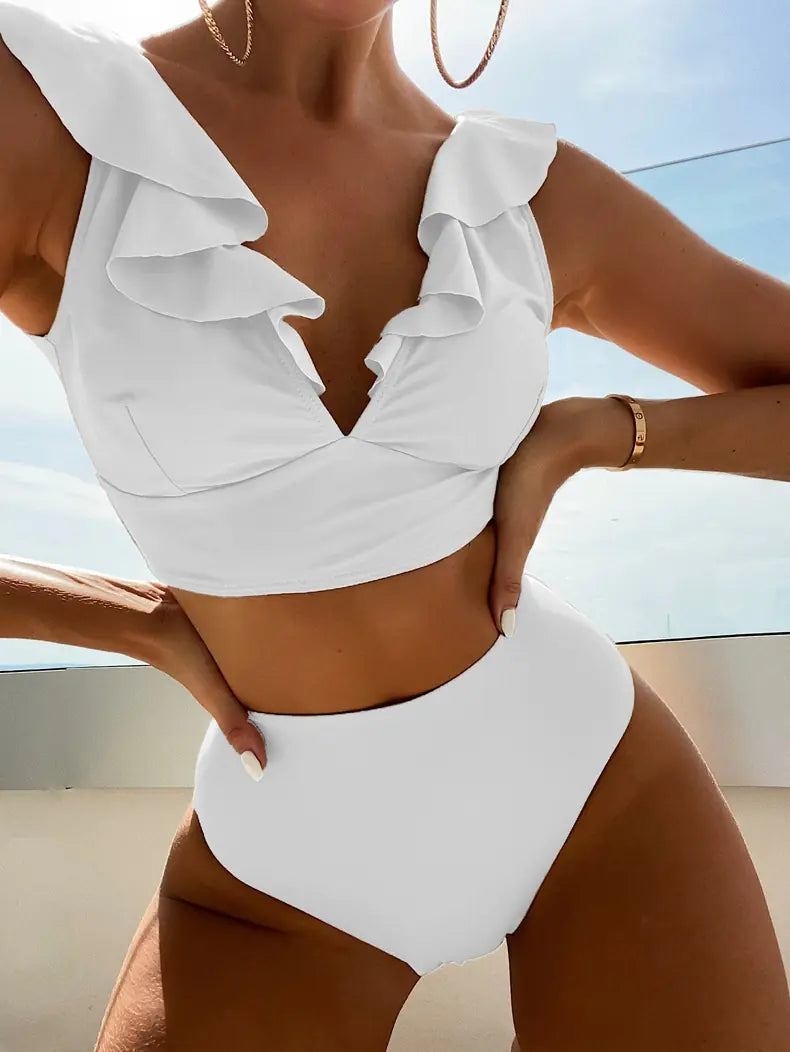 Fashion Ruffled Bikini Swimsuit Set