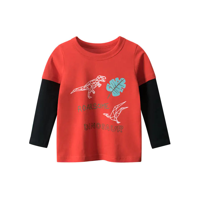 Korean-Style Boys Long-Sleeved T-Shirt