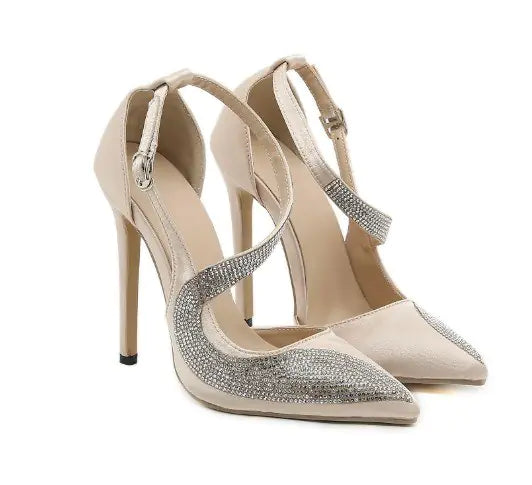Super High Heel Fashion Rhinestone High Heels