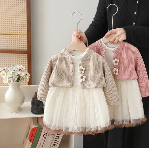 Spring Cotton Dot Pattern Princess Dress