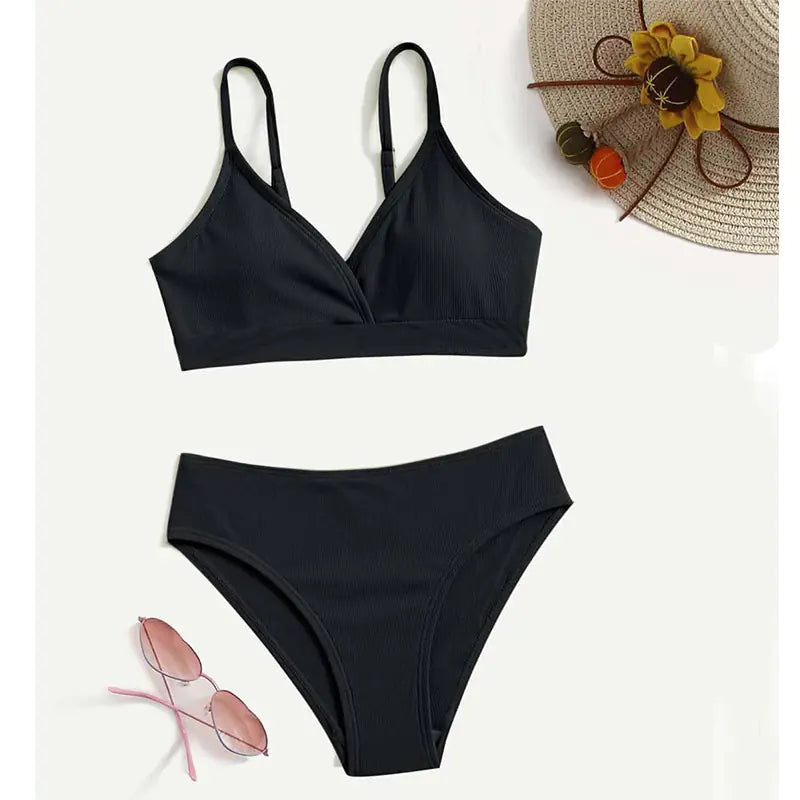 2024 Girls' Cartoon Cute UV Protection Bikini Swimsuit