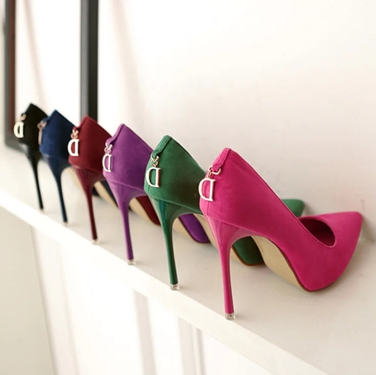 Suede Super High Heels - Statement Elegance for the Bold Woman