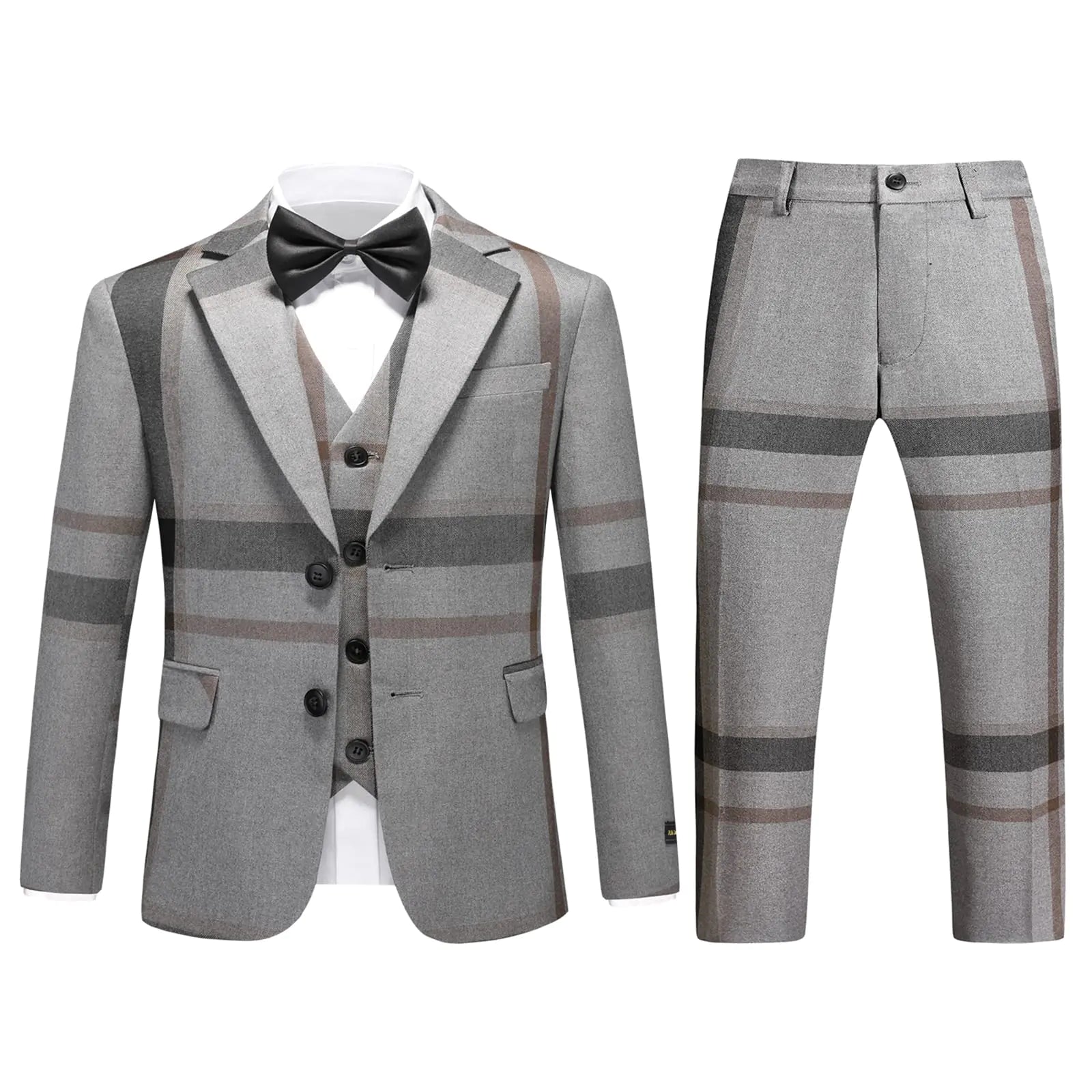 KIKILAND Boys Plaid Suit Set