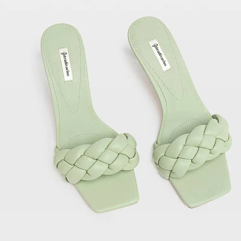 Square Open Toe High Heel Sandals