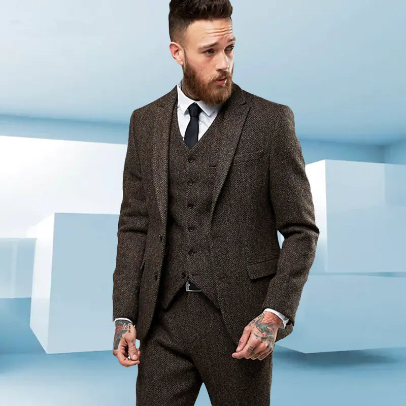 Three-Piece Men's Tailored Suit