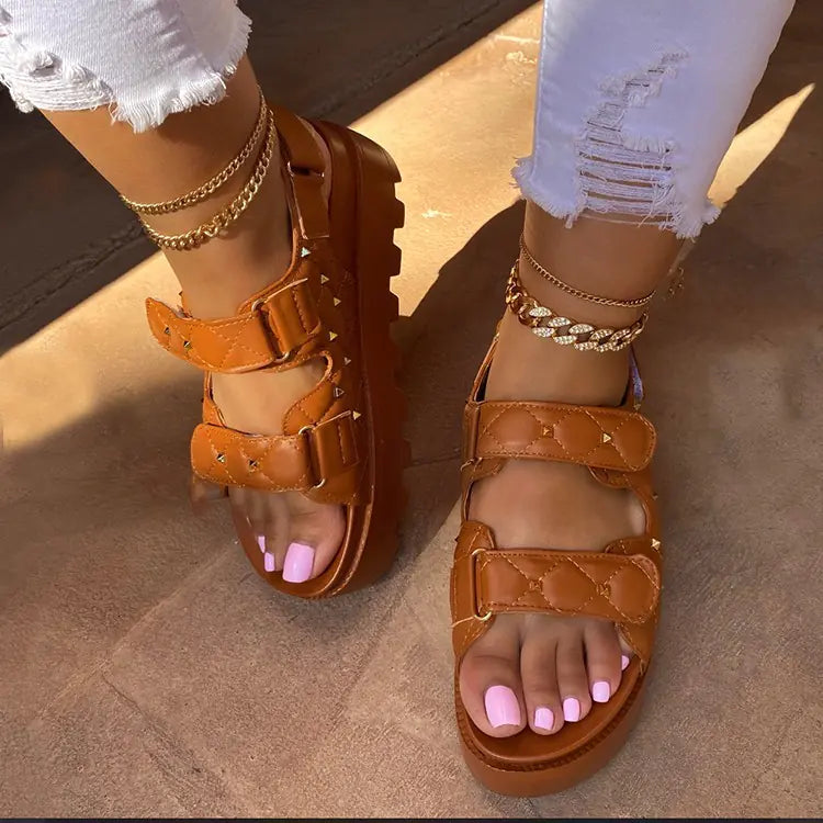 Platform Velcro Sandals