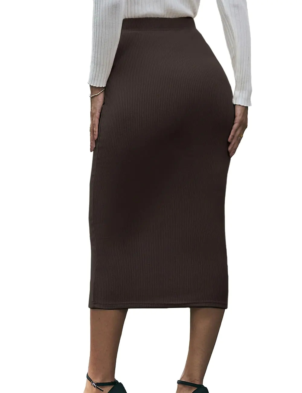 Signature Ribbed Knit Maxi Bodycon Skirt
