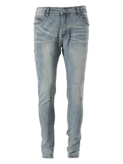 Slim-Fit Hand-Splashed Ink Jeans