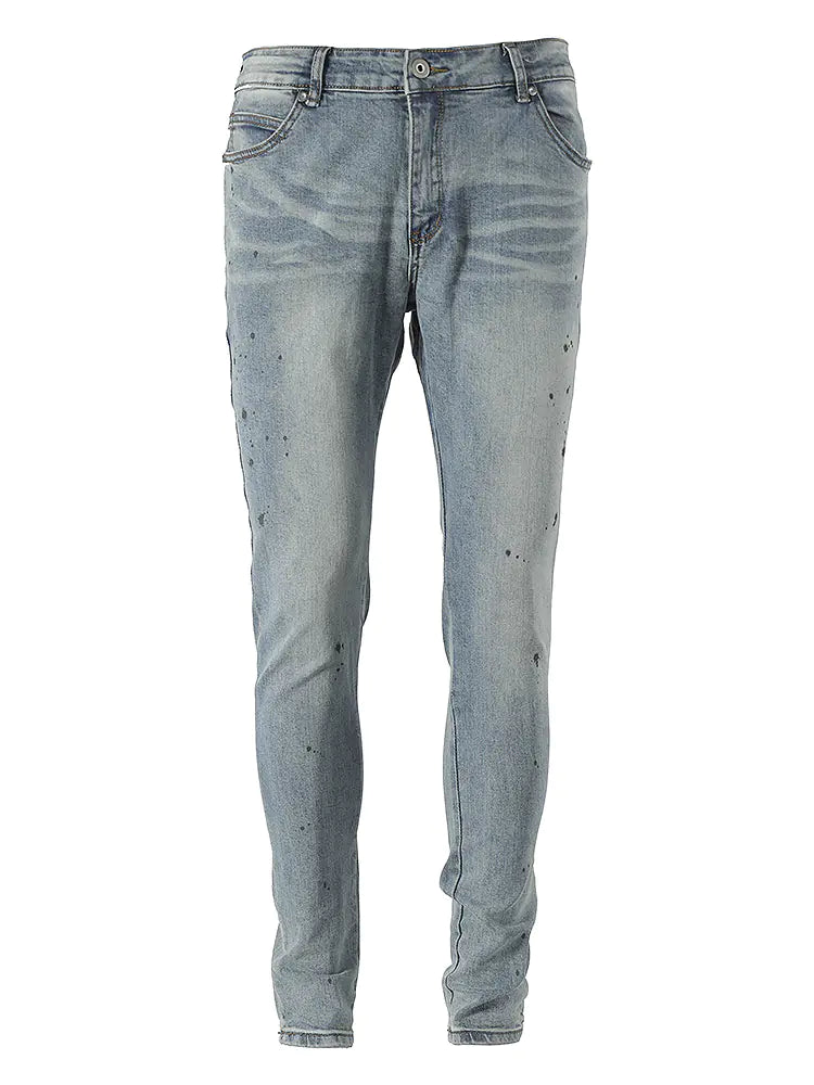 Slim-Fit Hand-Splashed Ink Jeans