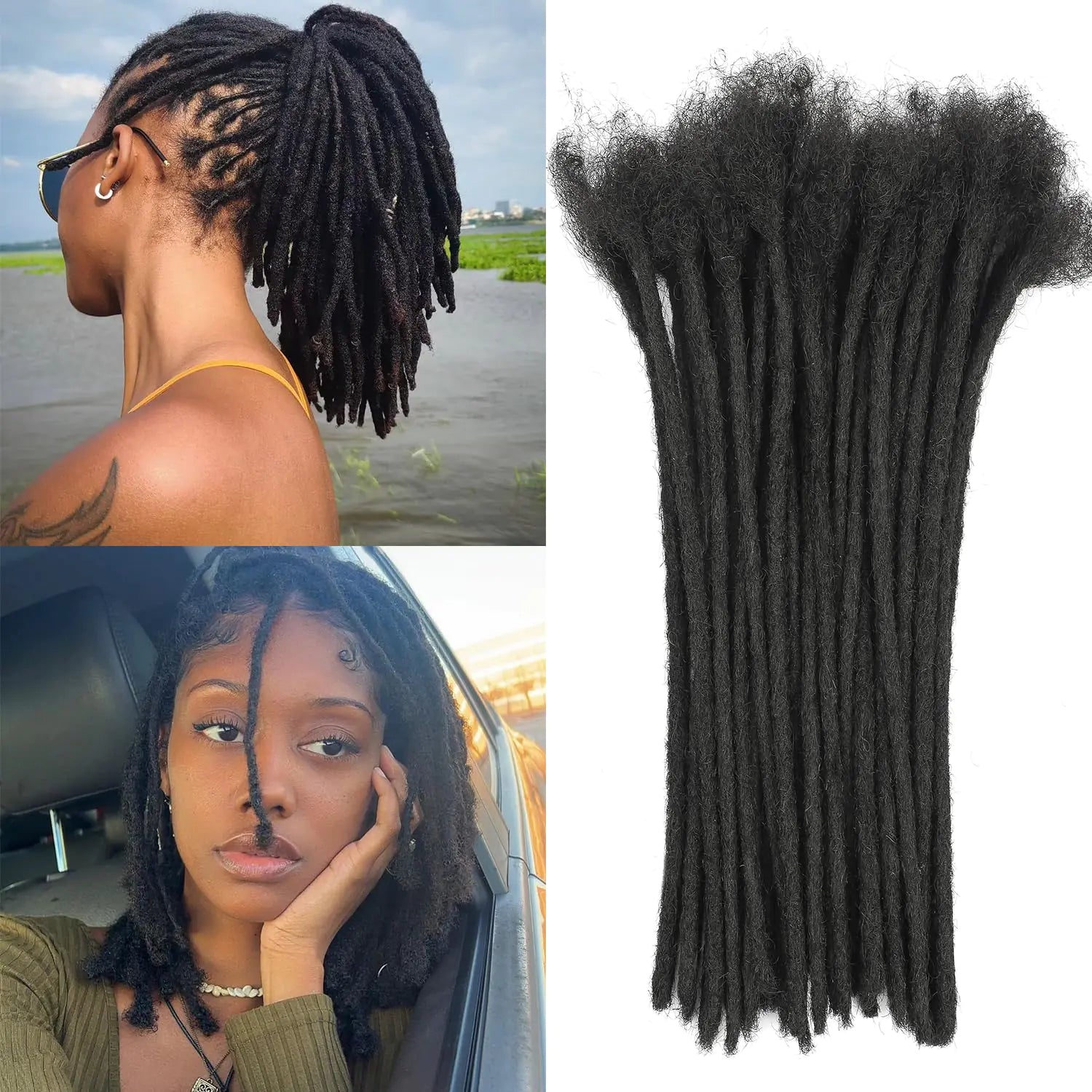 Premium Human Hair Loc Extensions - Handmade Dreadlock Extensions