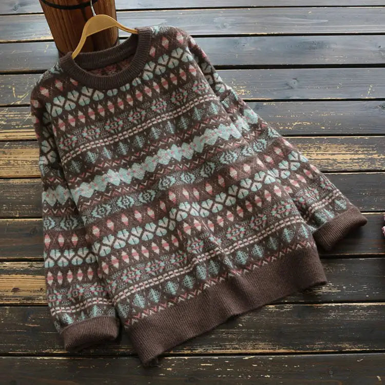 Retro Ethnic Pullover
