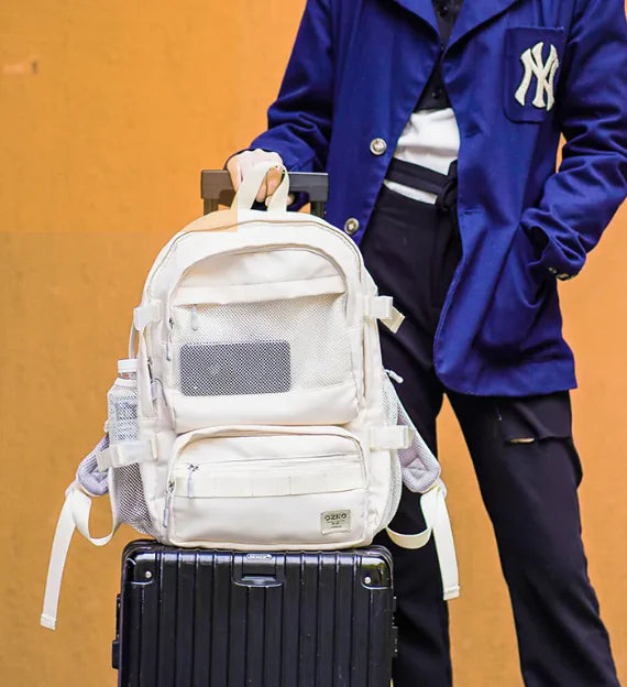 Versatile Cream-Beige Everyday Backpack
