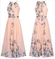 Bohemian Floral Chiffon Maxi Dress