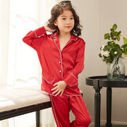 Thin Children's Silk-Style Pajamas