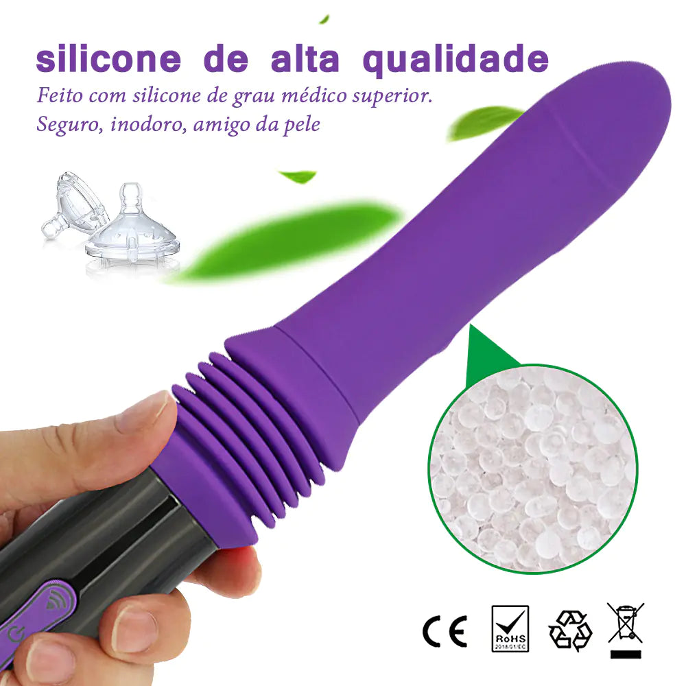 Ribbed Vibrator with Suction Cup