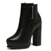 2019 Women's Chunky Heeled Waterproof Martin Boots