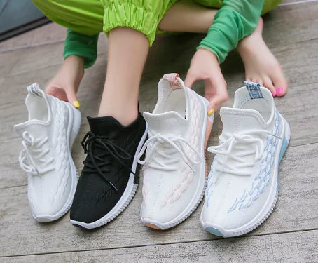 Men's Breathable Knit Sneakers - Trendy Casual Style