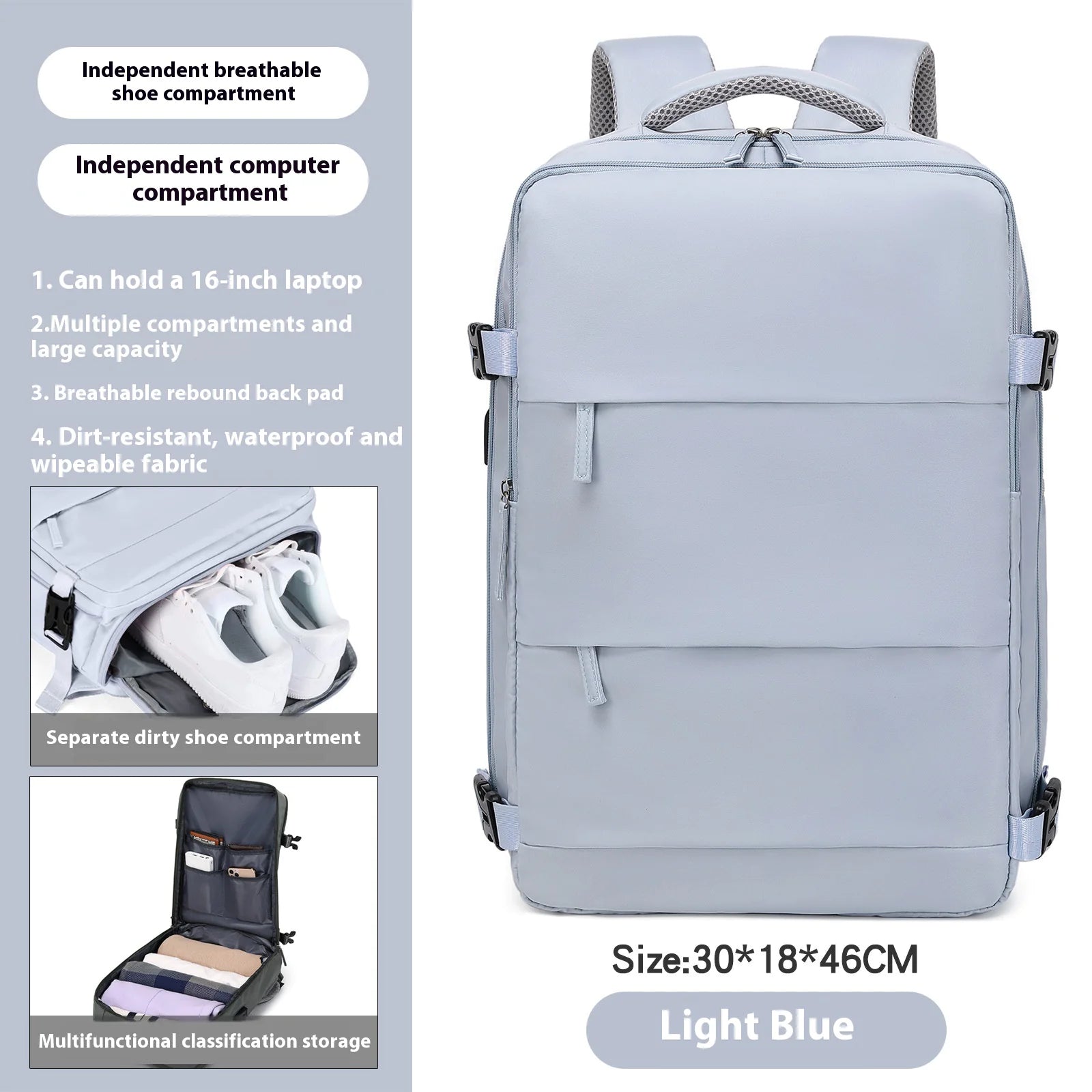 Large-Capacity Oxford Cloth Backpack