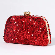 Glamorous Gold Sequined Evening Clutch
