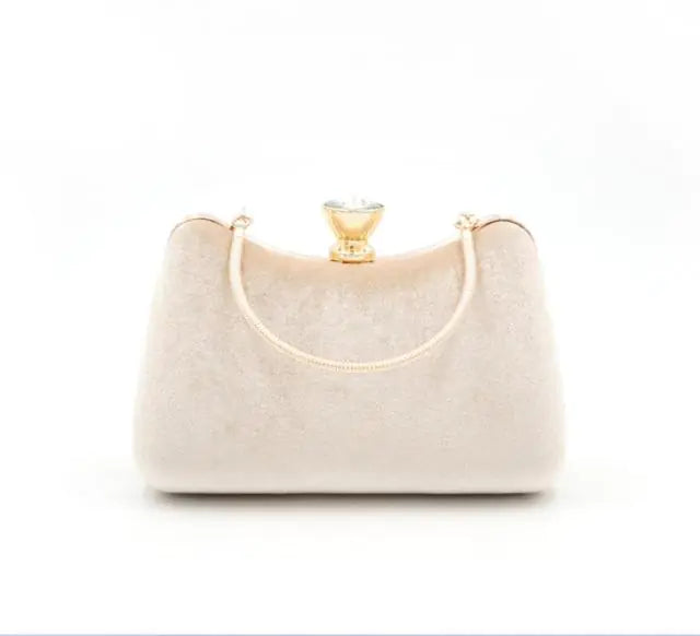 Vintage Velour Evening Clutch with Top Handle