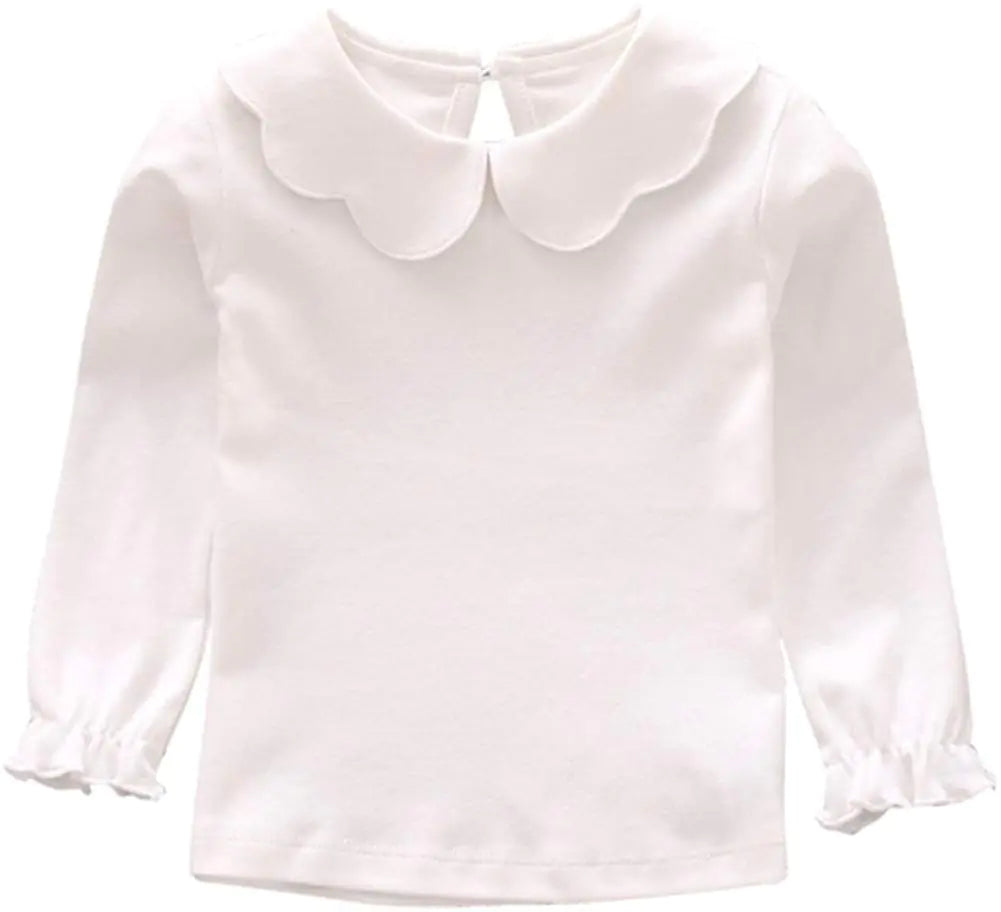 Cotton Blend Peter Pan Collar Blouse