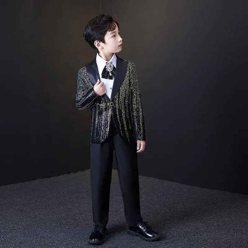 Colorful Meteor Sequin Suit Set -