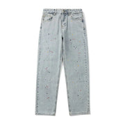 Loose Straight Hip-Hop Splash Ink Jeans