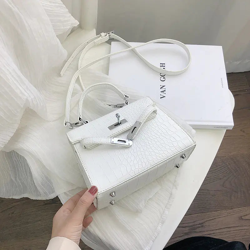 Crocodile Texture Luxury Handbag