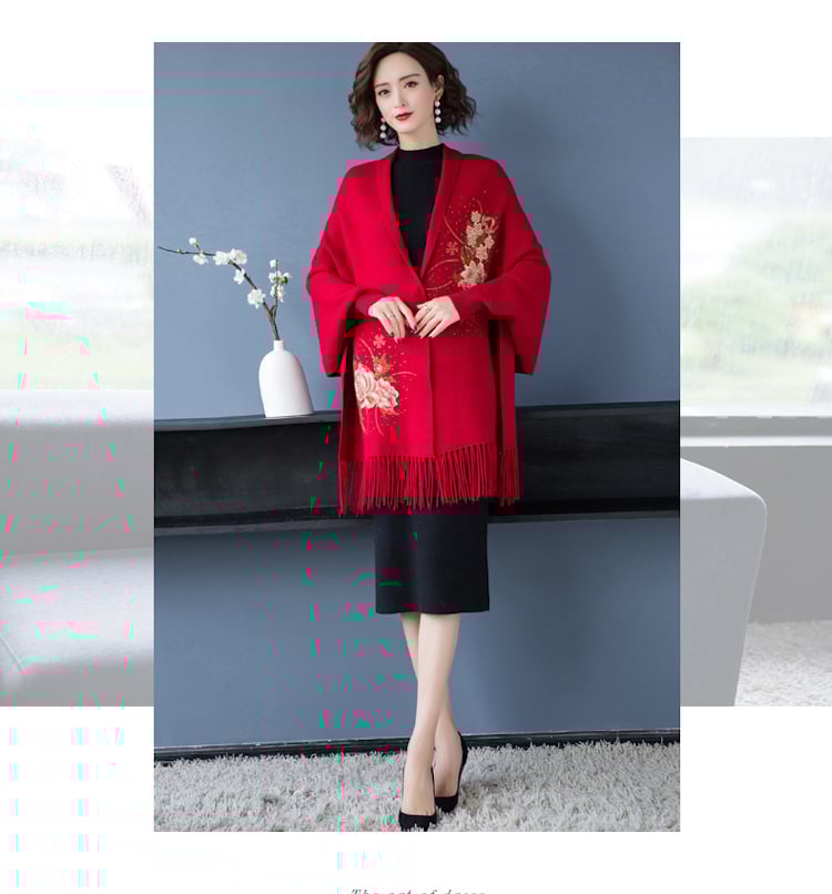 Embroidered Cape Luxury