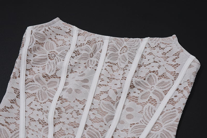 Strapless Lace Dress Elegant Allure